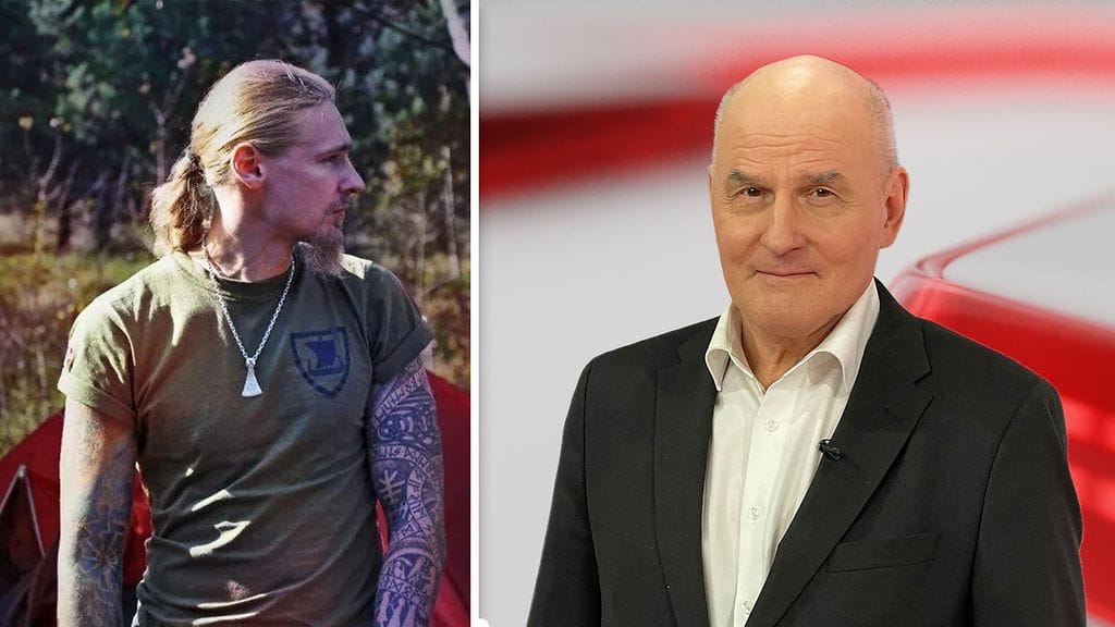 Rikosoikeuden professori Matti Tolvanen (oikealla) arvioi Rusich-johtaja Jan Petrovskin tilannetta MTV:lle.