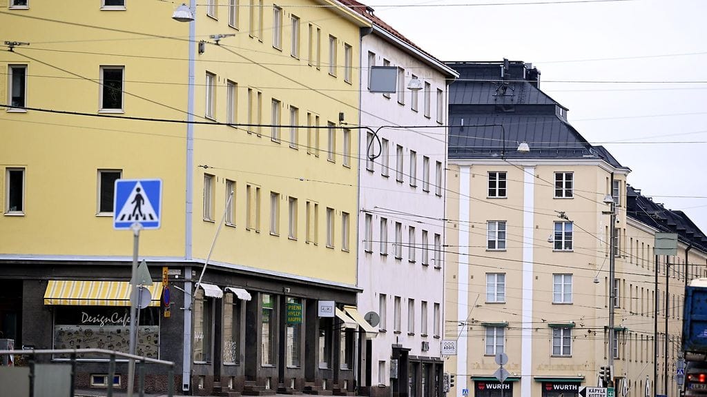 Kerrostaloja Vallilassa Helsingissä 3. marraskuuta 2023. Kuvituskuva.