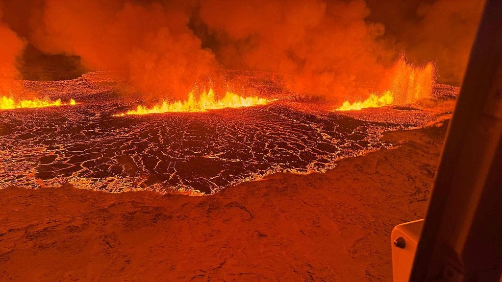 Tulivuorenpurkaus Islanti.