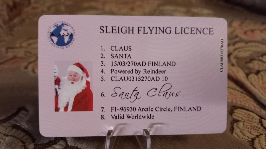 Joulupukin ajokortti