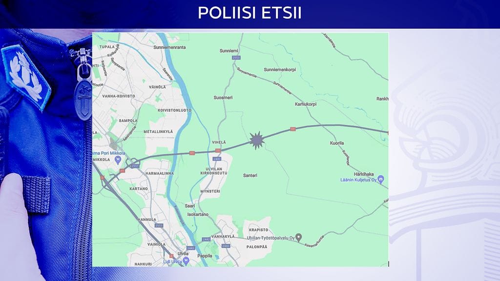 Tarkka tapahtumapaikka on Lounais-Suomen poliisin mukaan Kirkkotien ja Tampereentien risteyksestä alle kilometri Tampereen suuntaan.