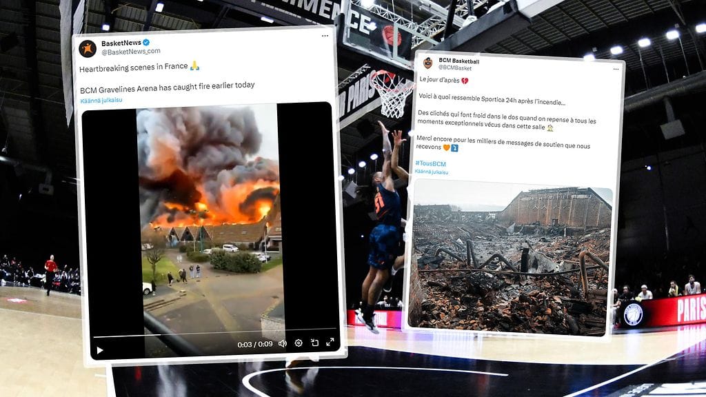 Dunkerque-Gravelinesin kotiareena tuhoutui tulipalossa totaalisesti.