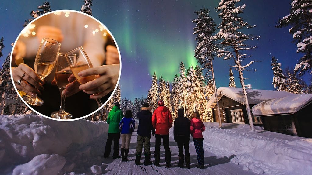 Jos uuttavuotta vastaanottaa pakkasella, kannattaa alkoholin suhteen olla tarkkana. Kuvituskuva.