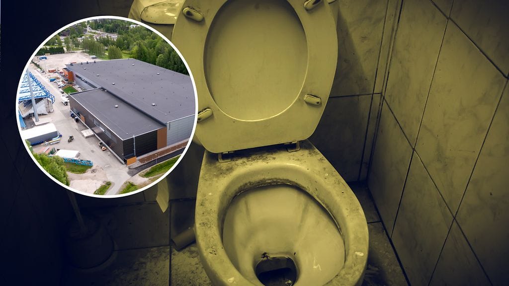 Kameleonten-liikuntahallin vessat on sotkettu jo useamman kerran. Taustalla näkyvä wc-pönttö on kuvituskuva.