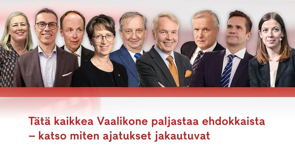 Tätä kaikkea Vaalikone paljastaa ehdokkaista – katso miten ajatukset jakautuvat