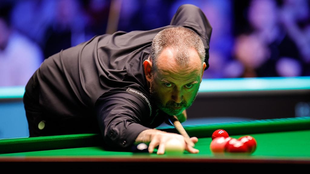 Mark Williams on snookerin kolminkertainen maailmanmestari. Kuva lokakuulta 2023.