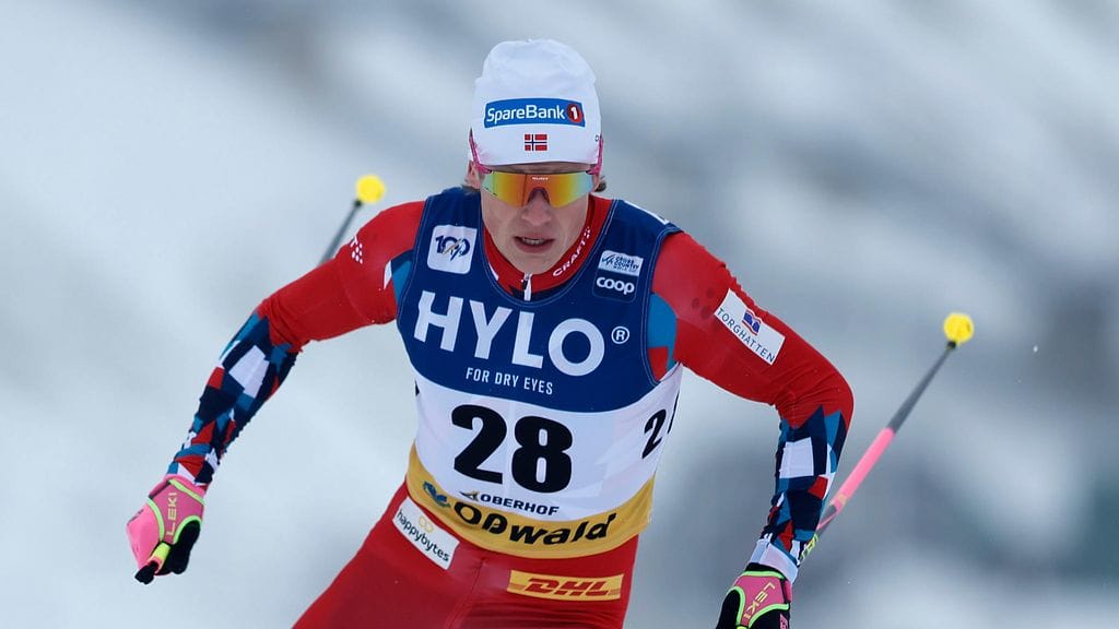 Johannes Kläbo oli Oberhofin sprintissä vasta seitsemäs.