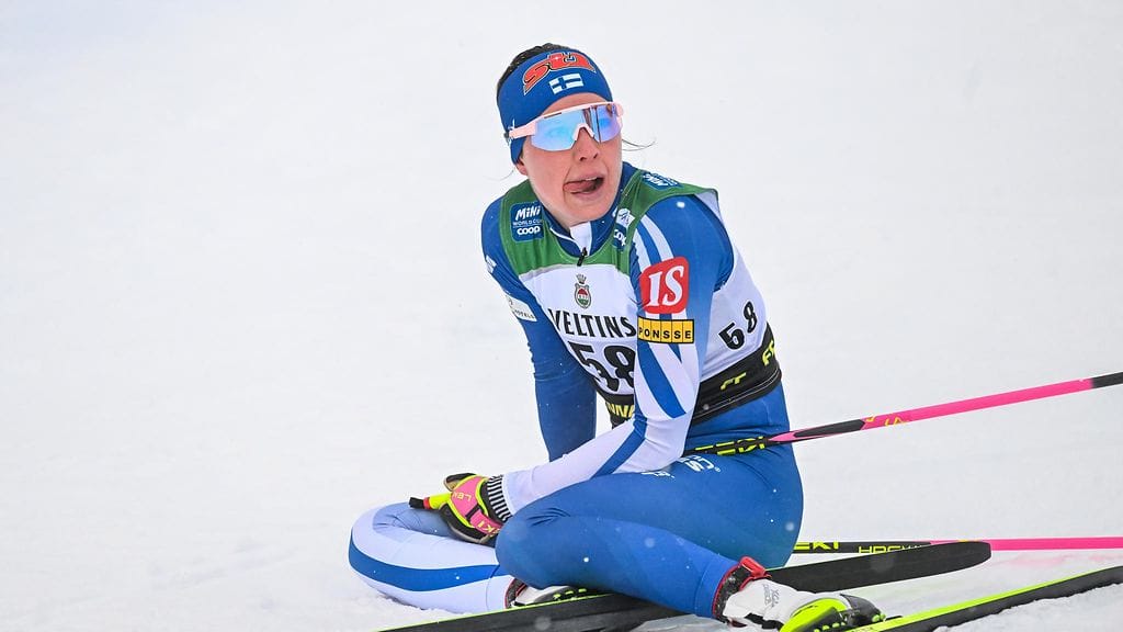 Kerttu Niskanen oli Oberhofin 20 kilometrin perinteisen kisan kolmas.