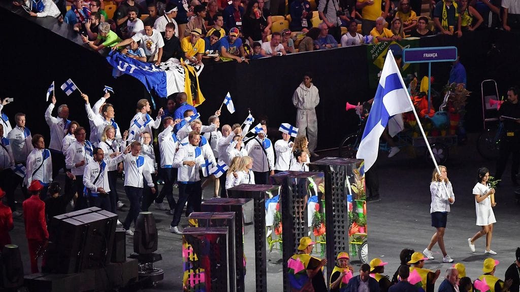 Suomen olympiajoukkue Riossa 2016.