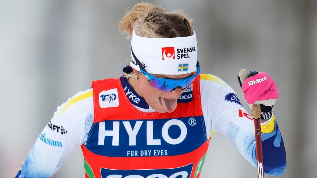 Frida Karlsson sai Jessie Digginsin sauvasta kasvoihin.