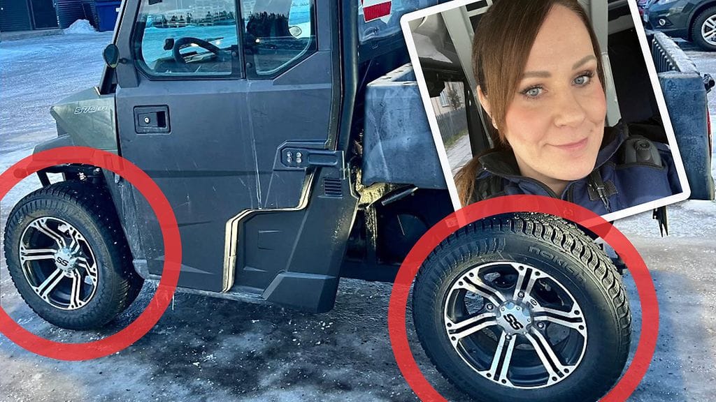 Liikennepoliisi Lepistön kuvaama traktorimönkijä. Kuvakaappaus Facebookista.