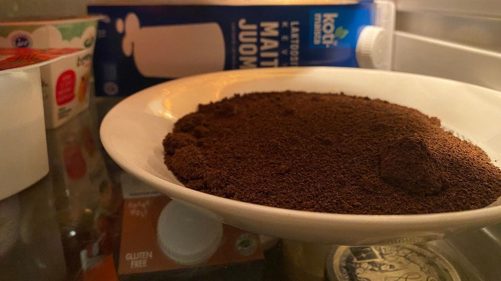 kahvinporot jääkaapissa