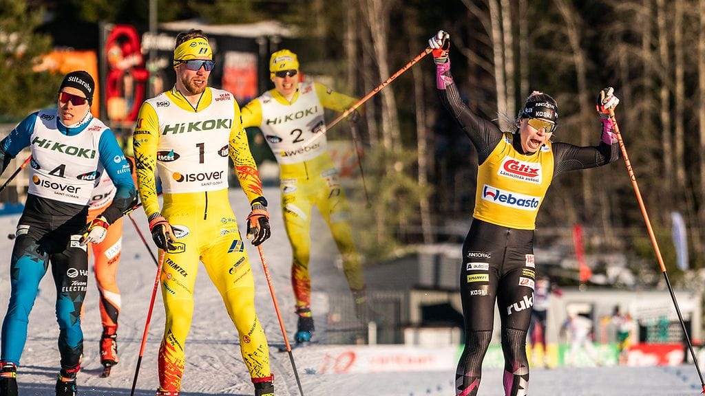 Joni Mäki ja Jasmi Joensuu oli vat sprinttien valtiaat Vantaan SM-hiihdoissa.