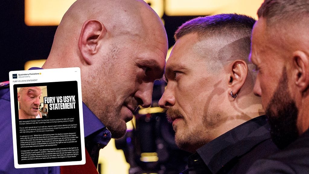 Tyson Furyn ja Oleksandr Usykin oli määrä otella helmikuun 17. päivä.