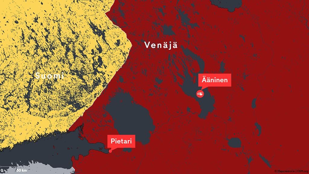 Kopterin jäänteiden kerrotaan löytyneen Äänisjärveltä eli Ääniseltä noin 11 kilometrin etäisyydellä rannasta ja noin 40–50 metrin syvyydestä.