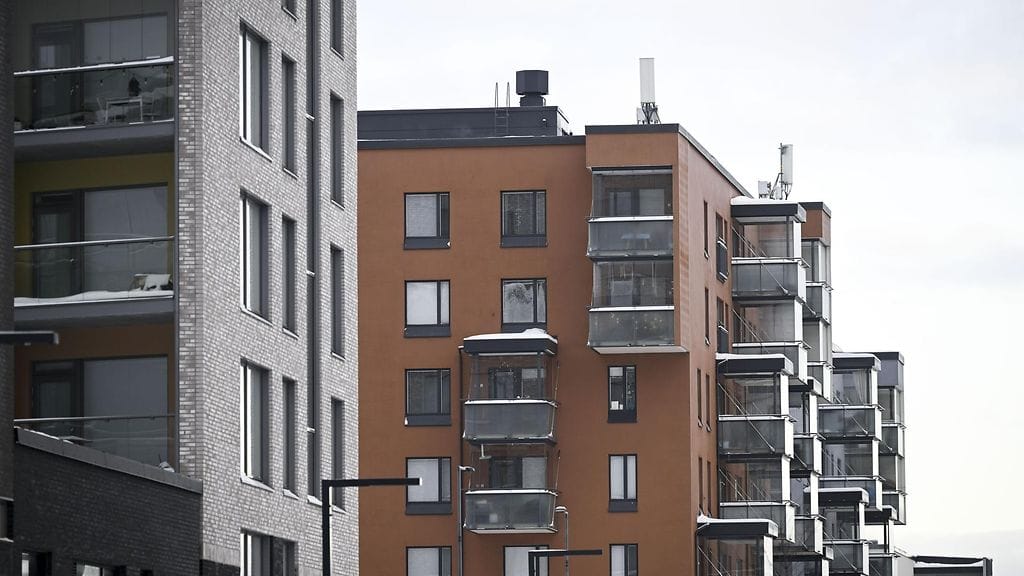 Asuinkerrostaloja Kivistön asuinalueella Vantaalla 17. tammikuuta.