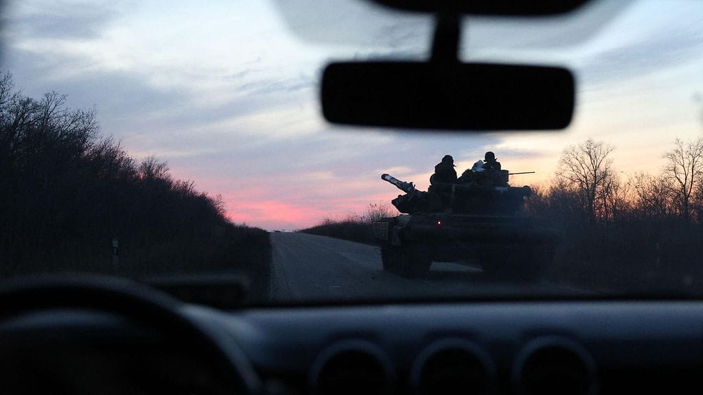 Ukrainan panssarivaunuja Avdijivkassa marraskuussa 2023.