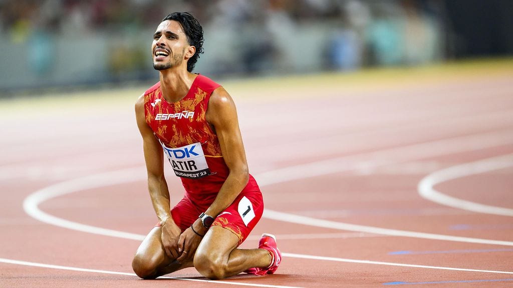 Mohamed Katir voitti 5 000 metrin MM-hopeaa Budapestissa viime kesänä.