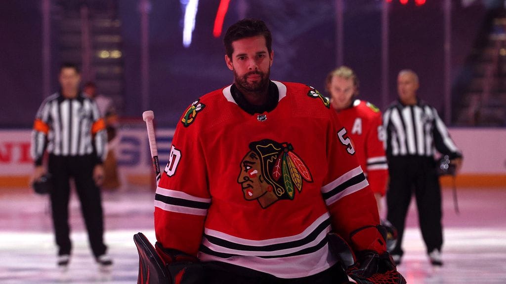 Corey Crawford voitti urallaan Stanley Cupin kaksi kertaa.