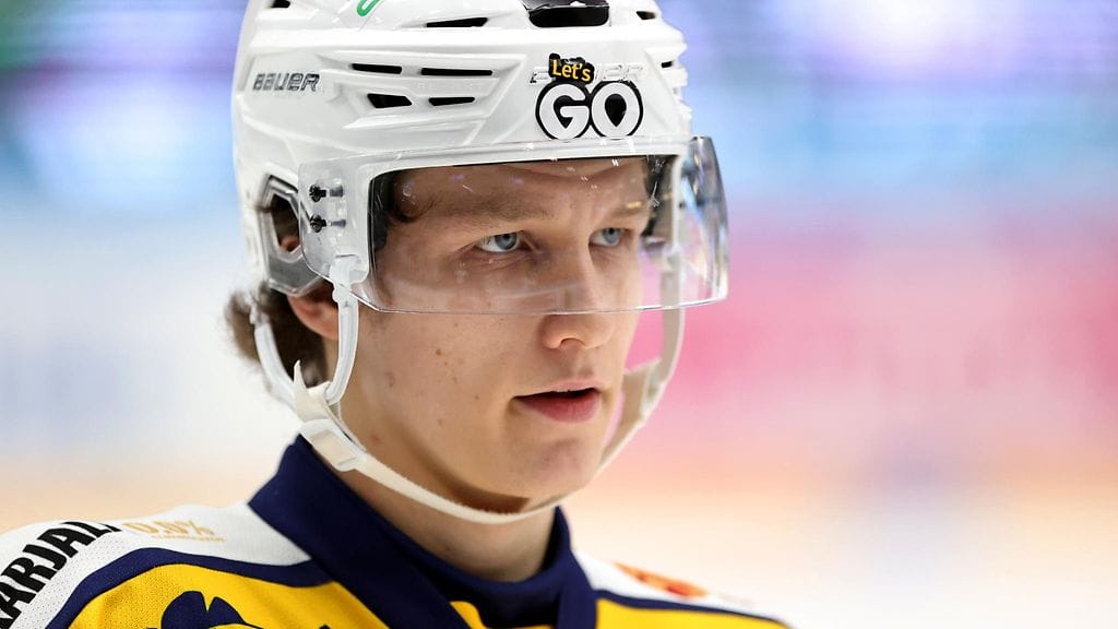 Patrik Puistola (kuvassa) koki kovia Leijonien ja Tshekin ottelussa Ruotsin EHT-turnauksessa.