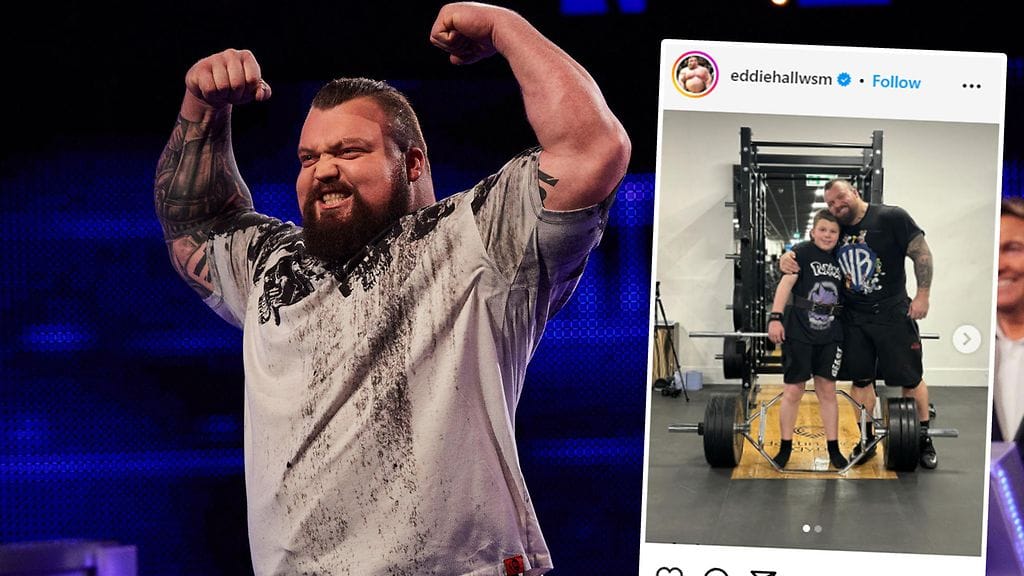 Eddie Hallin 11-vuotias Maximus-poika on tehnyt hurjia kuntosalituloksia.