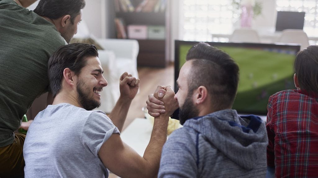 ystävyys, jalkapallo, kisakatsomo