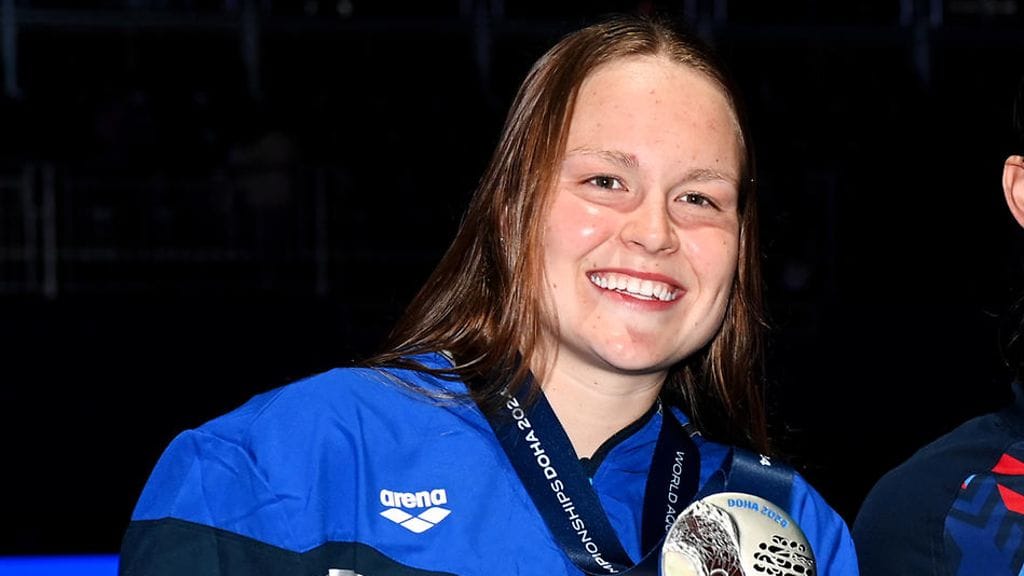 Israelin Anastasia Gorbenko voitti MM-hopeaa 400 metrin sekauinnissa.