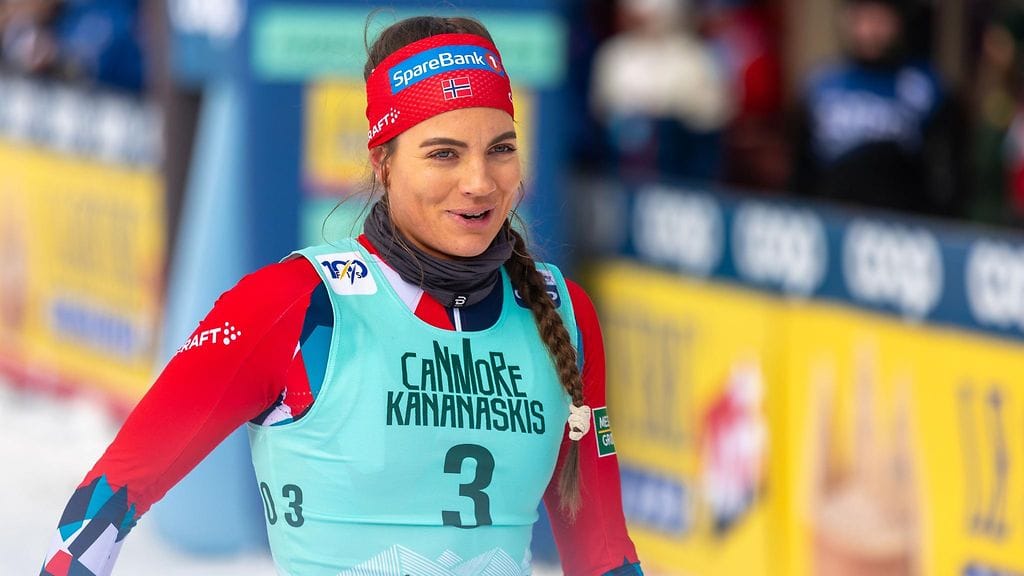 Kristine Skistad voitti naisten sprintin ylivoimaisesti Lahden Salpausselällä.