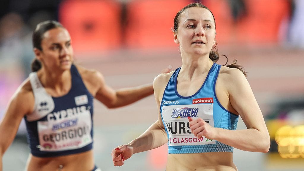 Reetta Hurske jäi välieriin sisäratojen MM-kisoissa Glasgow'ssa.