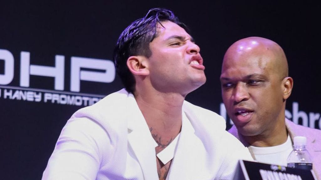 Ryan Garcia käyttäytyi sekavasti viime viikon torstain lehdistötilaisuudessa.