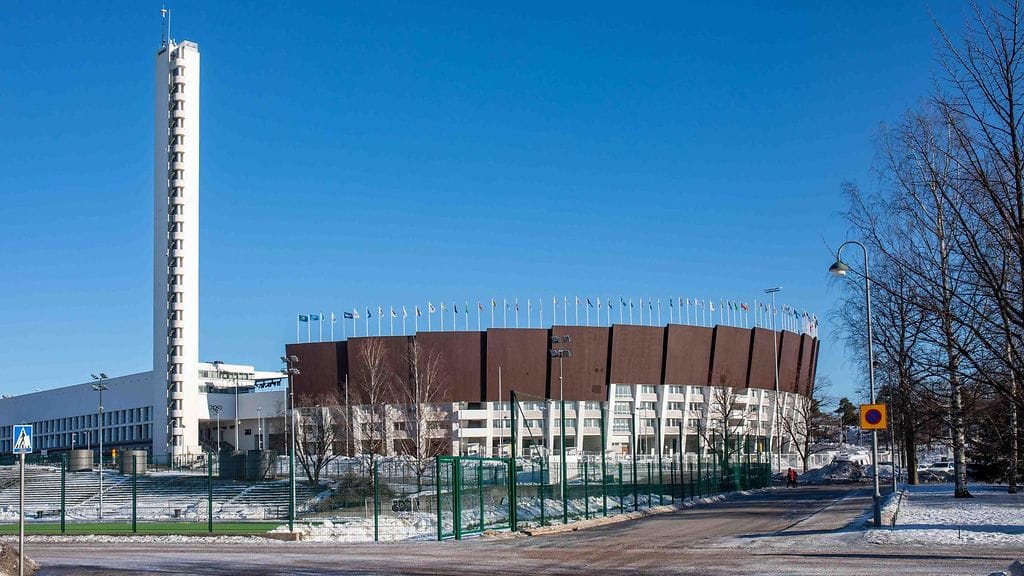 Kuvassa Helsingin Olympiastadion.