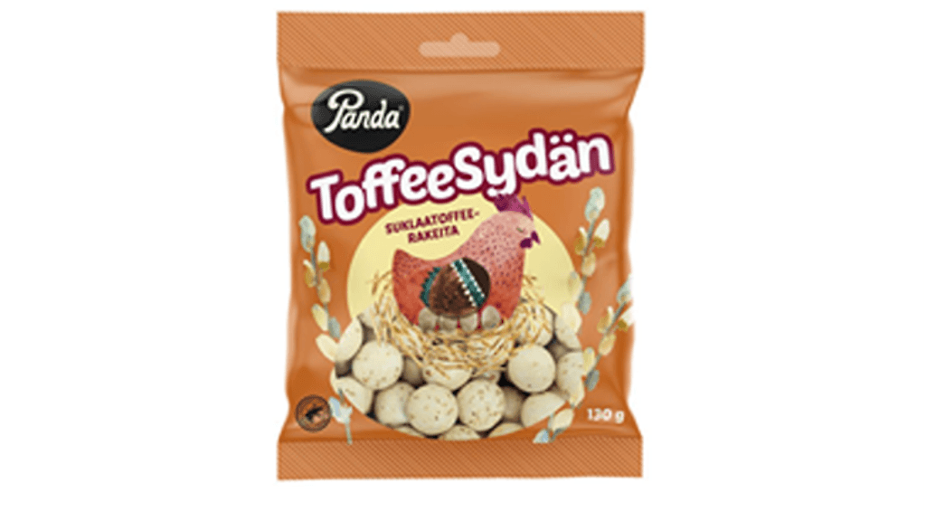 Toffeesydän-makeisten joukossa voi olla yksittäisiä rakeita, joiden sisäosa on virheellisesti toffeen sijasta lakritsia.