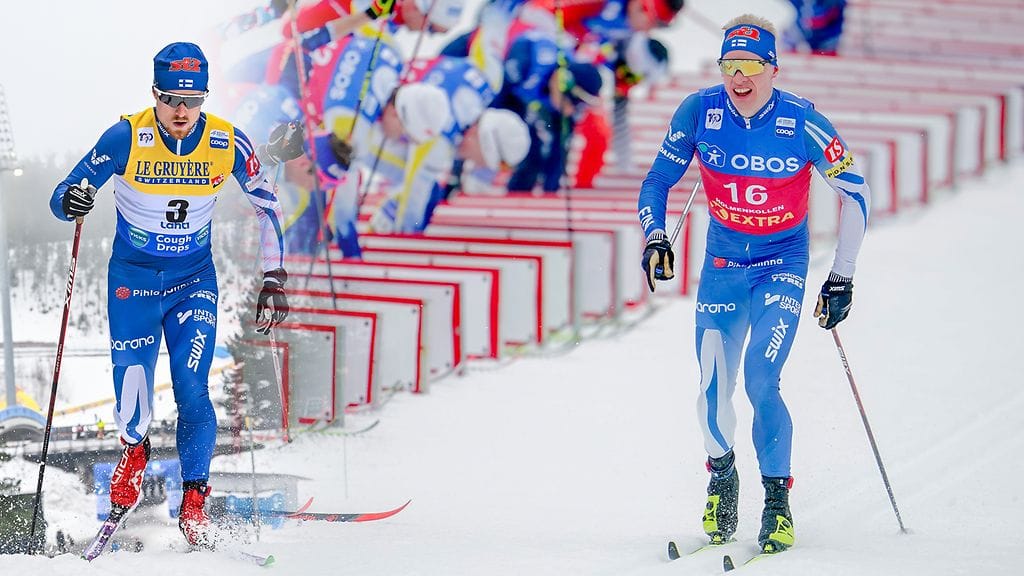 Iivo Niskanen ja Lauri Lepistö taistelevat Holmenkollenin 50 kilometrin kilpailun voitosta.