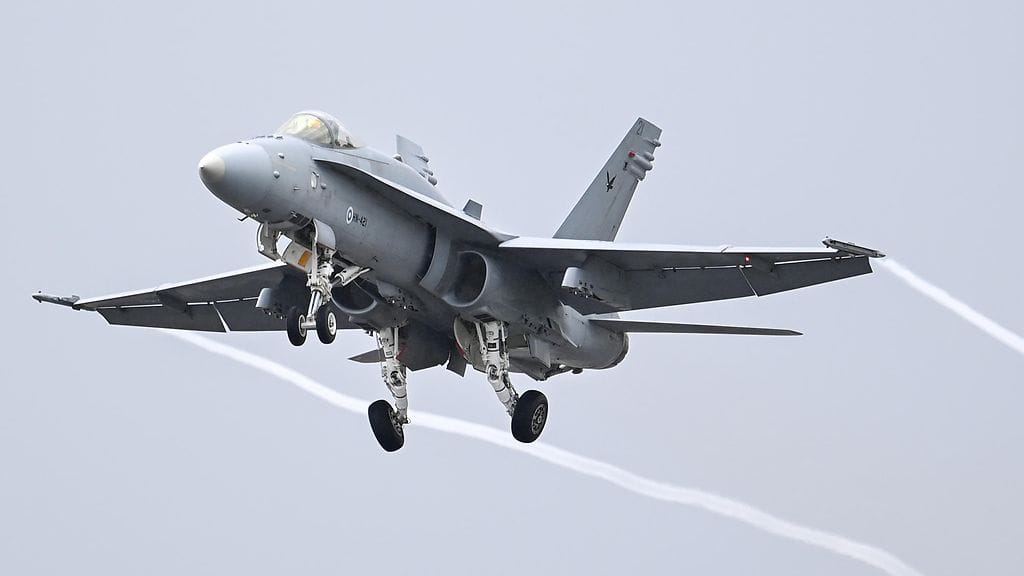 Hävittäjät suojasivat Puolan ilmatilaa varhain lauantaina. Kuvituskuva