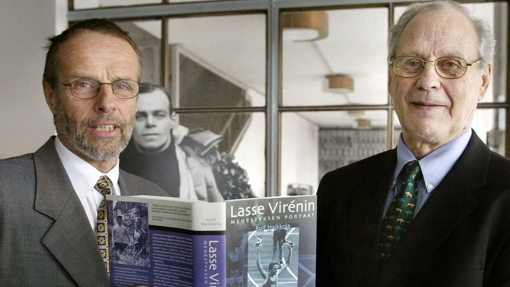 Lasse Viren ja Rolf Haikkola kuvattuna vuonna 2003.