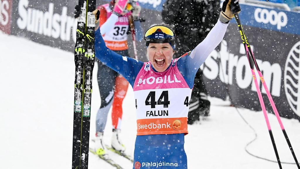 Kerttu Niskane juhli villisti Falunissa.