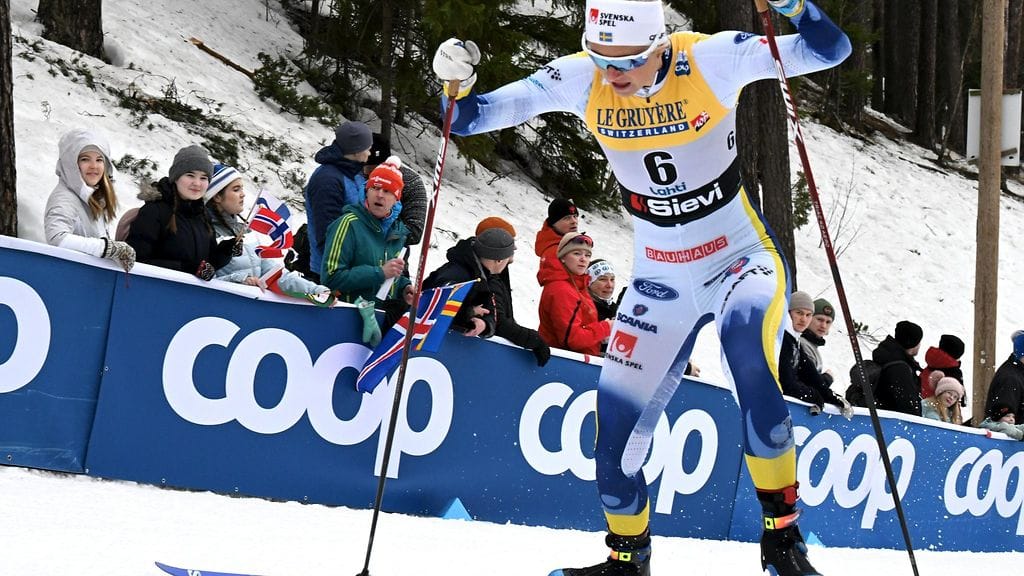 Maja Dahlqvist Lahden maailmancup-laduilla maaliskuun alussa.