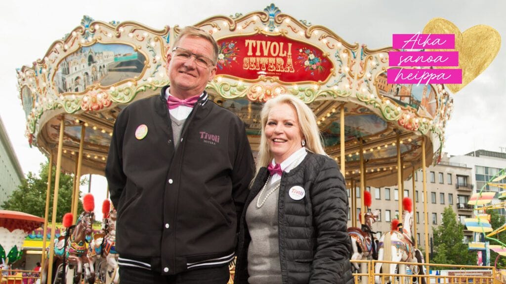 Tuomo ja Mari Seiterä ovat pyörittäneet tivolia noin 30 vuotta.