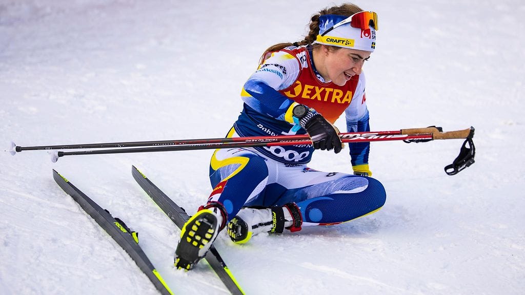 Ebba Andersson Toblachissa tammikuussa 2024.