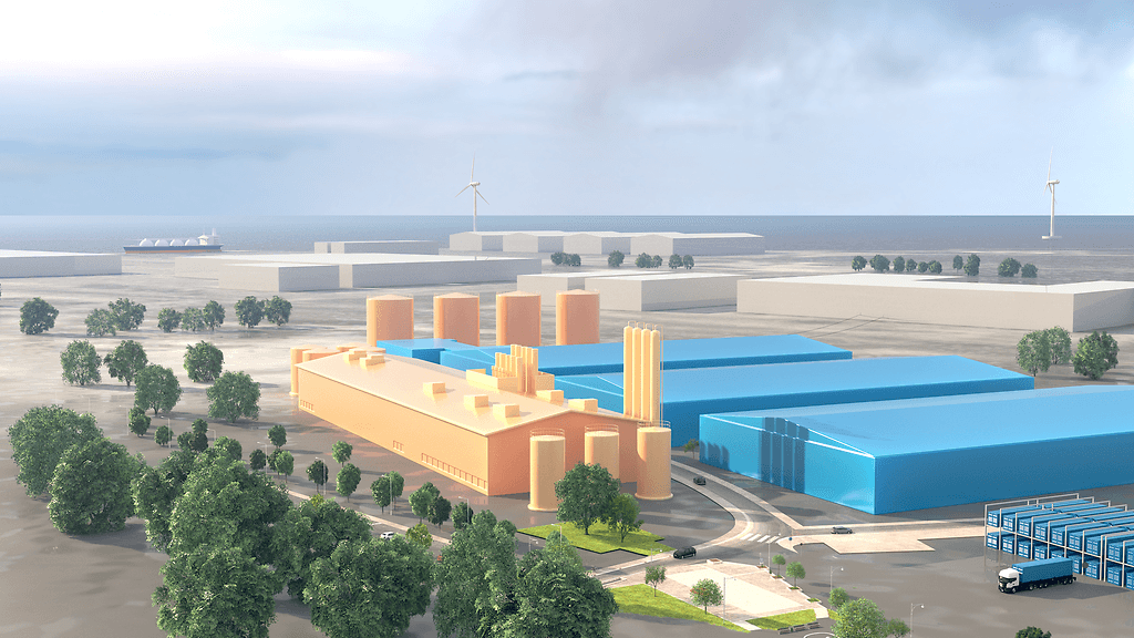 Green North Energyn havainnekuva vetylaitoksesta.