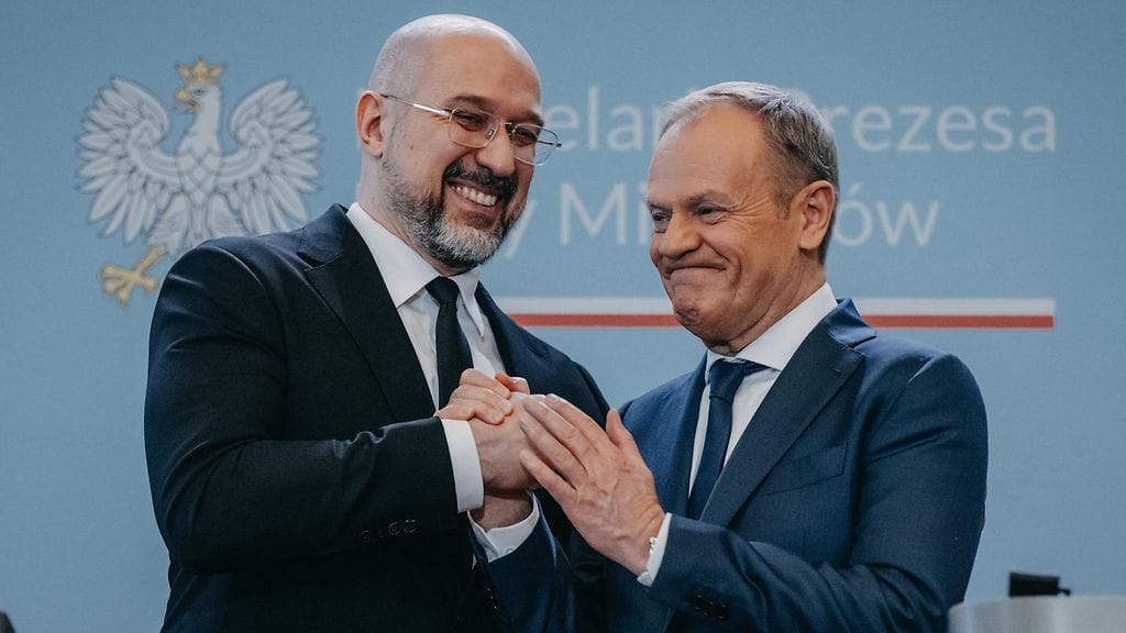 Puolan pääministeri Donald Tusk ja Ukrainan pääministeri Denys Shmyhal keskustelivat maatalouskiistasta kasvokkain Puolan pääkaupungissa Varsovassa.