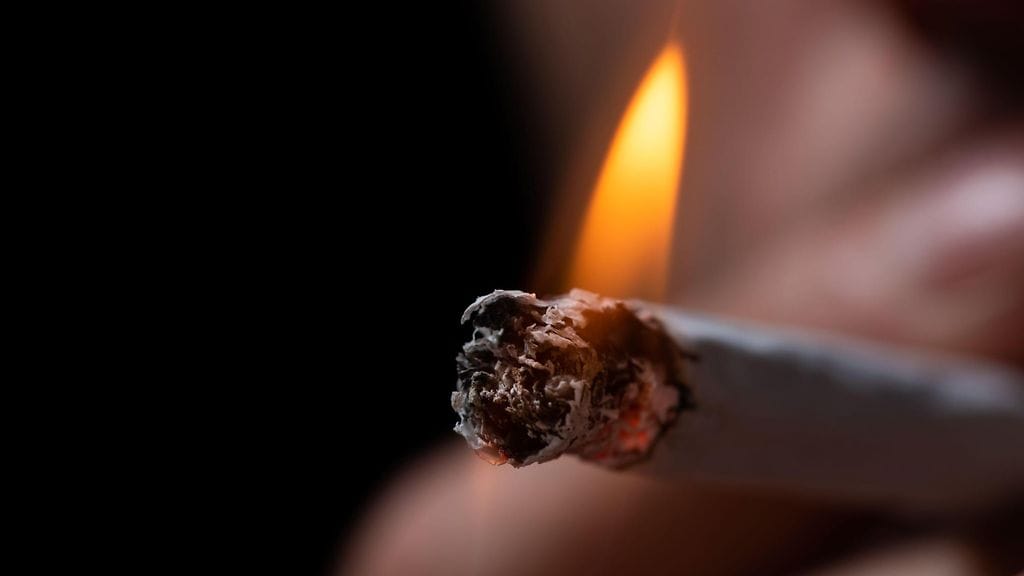 Kannabis paloi futiskentällä. Kuvituskuva.
