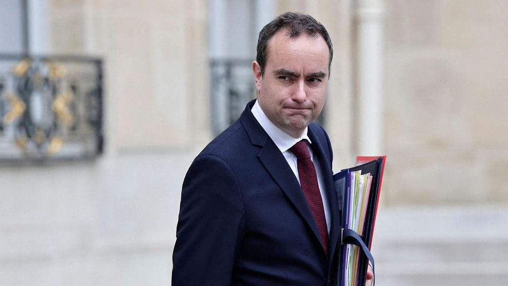 Ranskan puolustusministeri Sebastien Lecornu maaliskuussa.