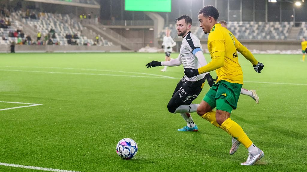Kuvituskuvaa Tammelan stadionin avajaisottelusta Ilves-FC Haka 16.2.2024.