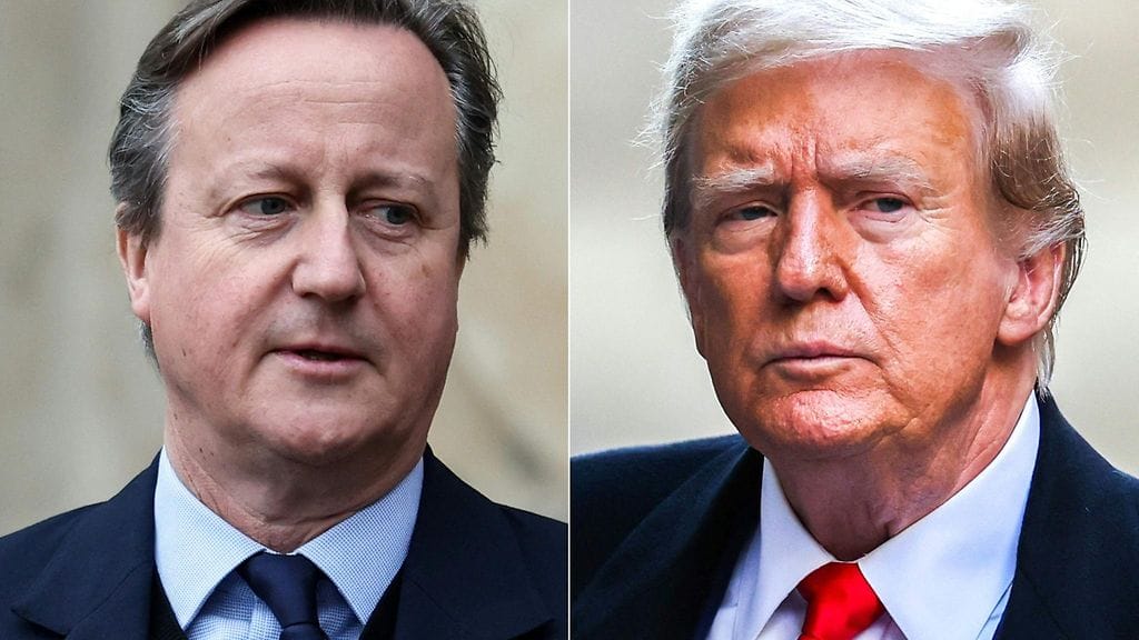 Britannian pääministerinä 2010–2016 toiminut Cameron illasti Trumpin kartanossa Mar-a-Lagossa maanantaina.