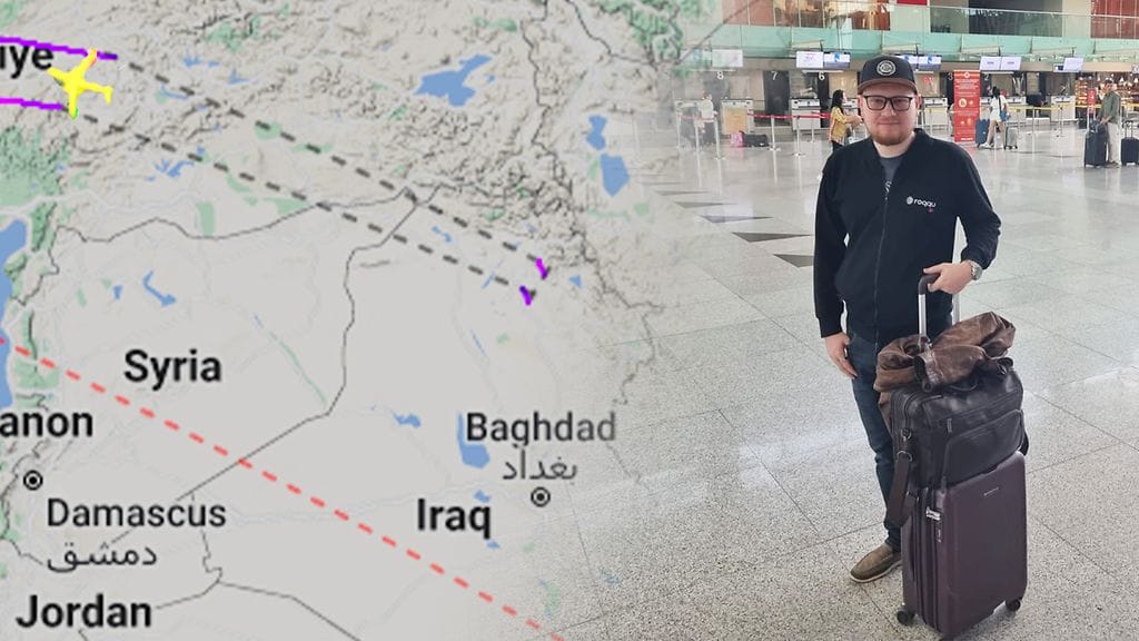 Elias oli lentokoneessa Irakin ilmatilassa, kun Iranin ilmaiskut Israeliin alkoivat.