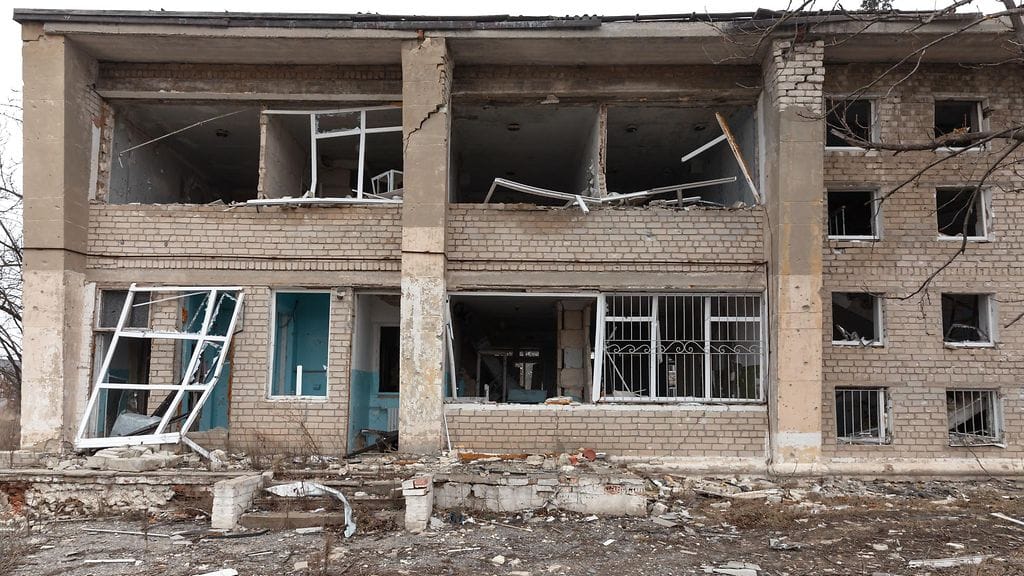 Kuva Tshernihivistä maaliskuulta 2024.