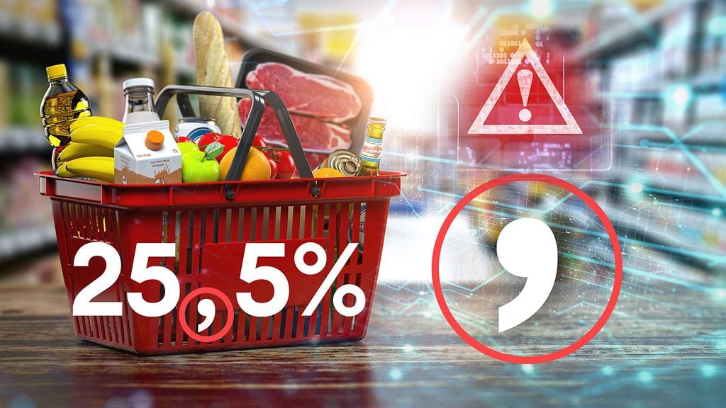 Alv-kannan nosto aiheuttaa yllättävän ongelman. Kaikki järjestelmät eivät nimittäin ymmärrä desimaalipilkkua. Alv-korotus ei koske ruokaa.