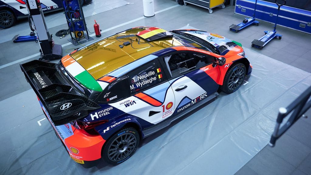 Hyundain autot ovat erityisvärityksessä Kroatian MM-rallissa.