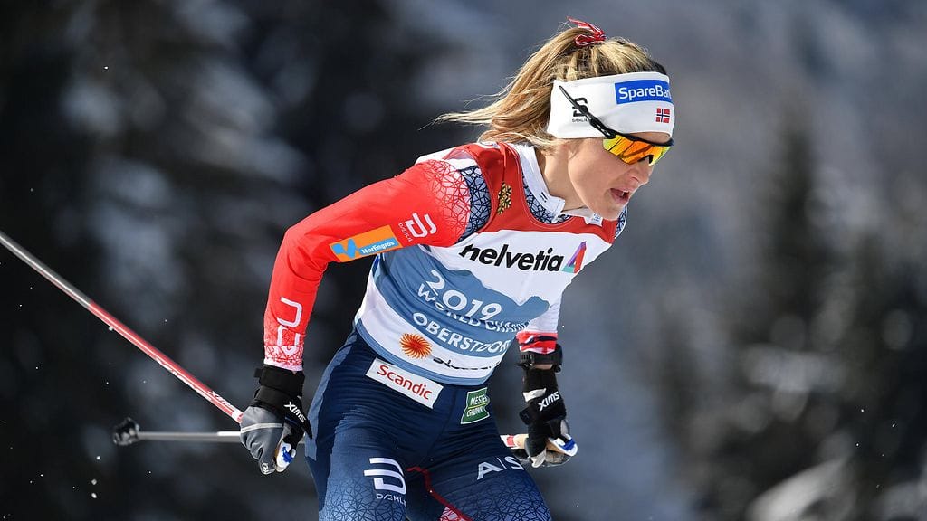 Therese Johaug ei päässyt kilpailemaan lauantaina, koska Skarverennet peruttiin.